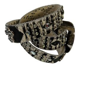 Nocona cross zebra animal hair western cowgirl belt
